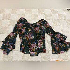 Floral Green Women's Top